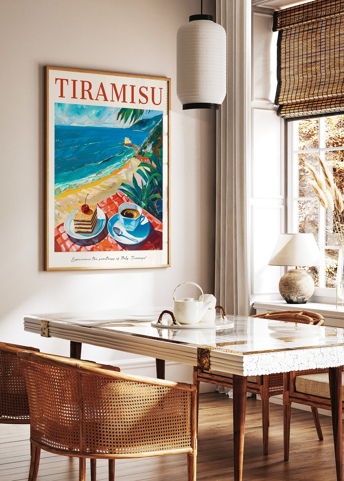 Tiramisu Dessert Espresso Coastal Italy Sweet Treat Kitchen Poster - Image 2