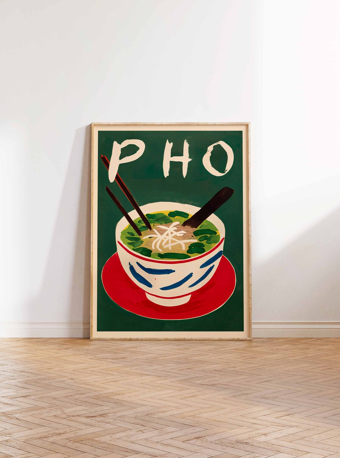 Pho Poster, Vietnamese Food Art Kitchen Decor - Image 2