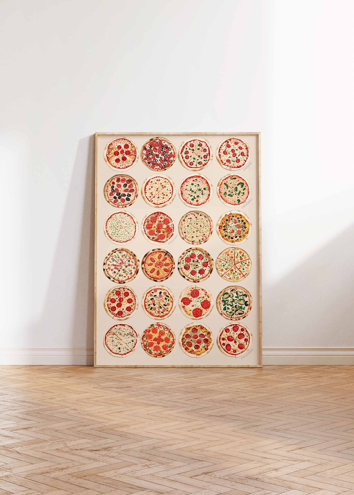 Pizza Poster, Italian Food Kitchen Art Print - Image 2