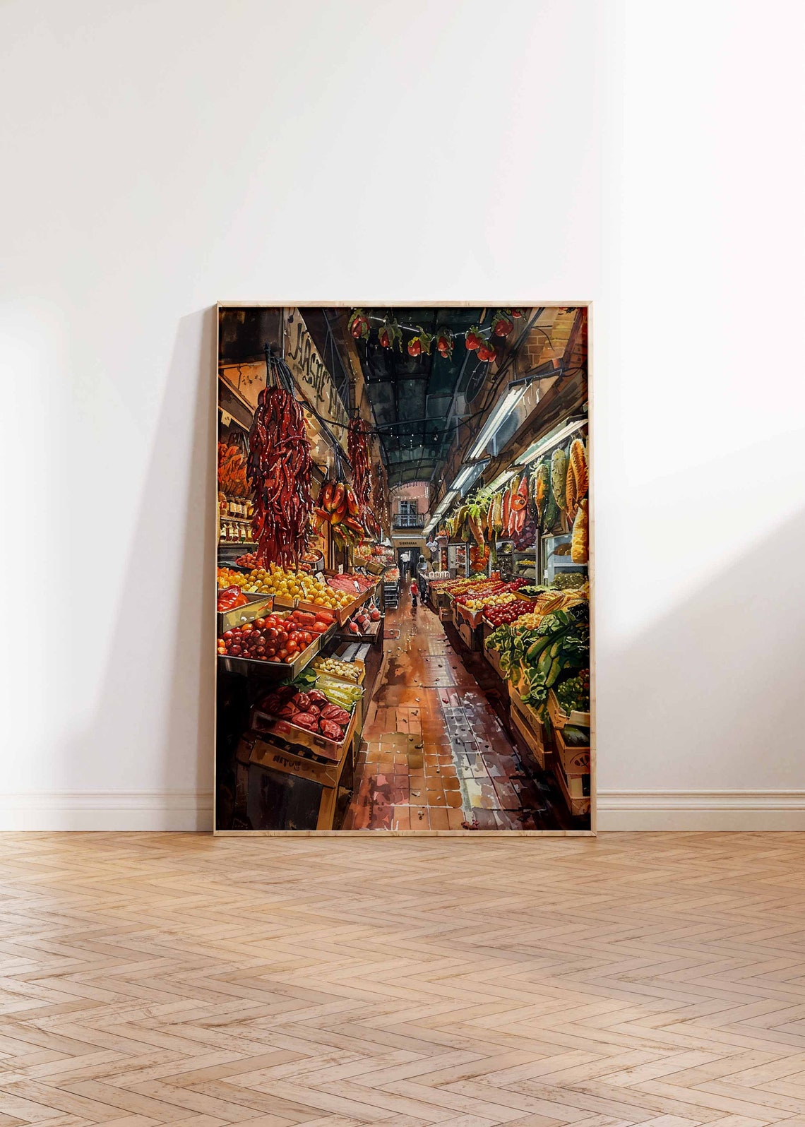 Fruit And Vegetable Market Poster Farmers Market Wall Art Food Print Kitchen Decor Rustic Food And Drink Art Food Poster Food Art - Image 2