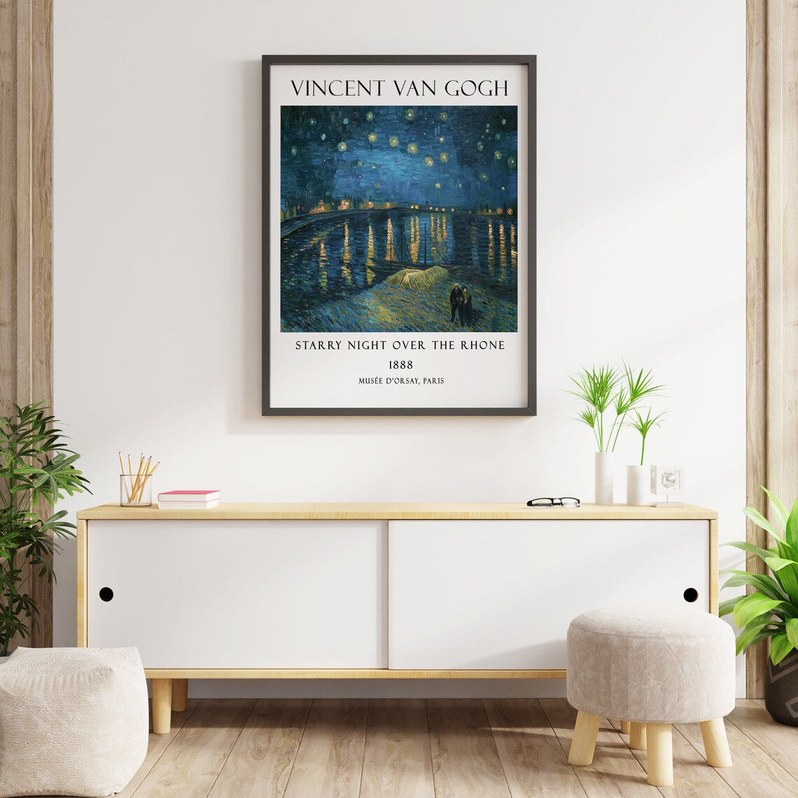 Van Gogh Starry Night Over the Rhone Art Print - Image 2