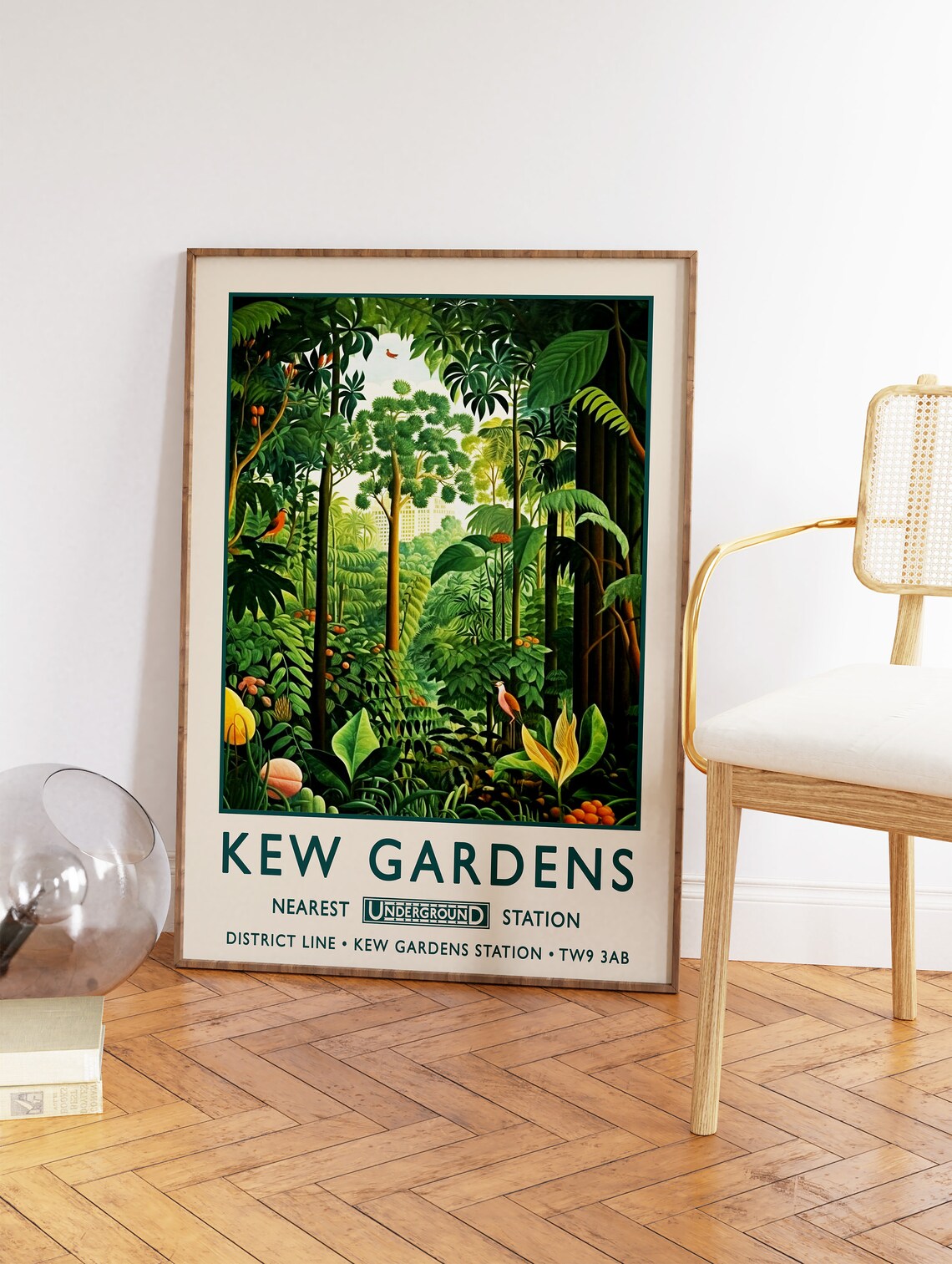 Kew Gardens London Tropical Jungle Botanical Retro Travel Poster - Image 2