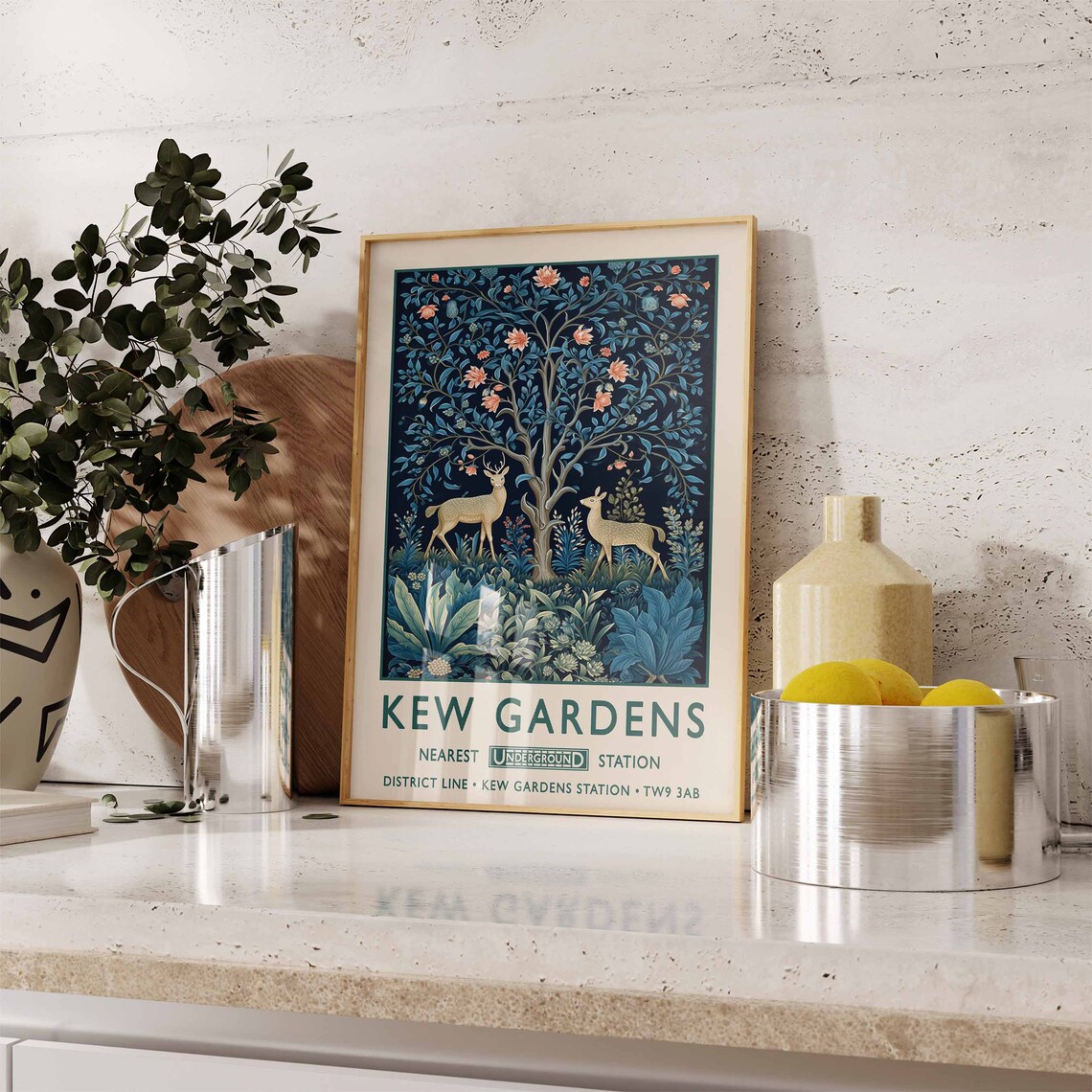 William Morris Forest With Deer Poster, Vintage Art - Image 2