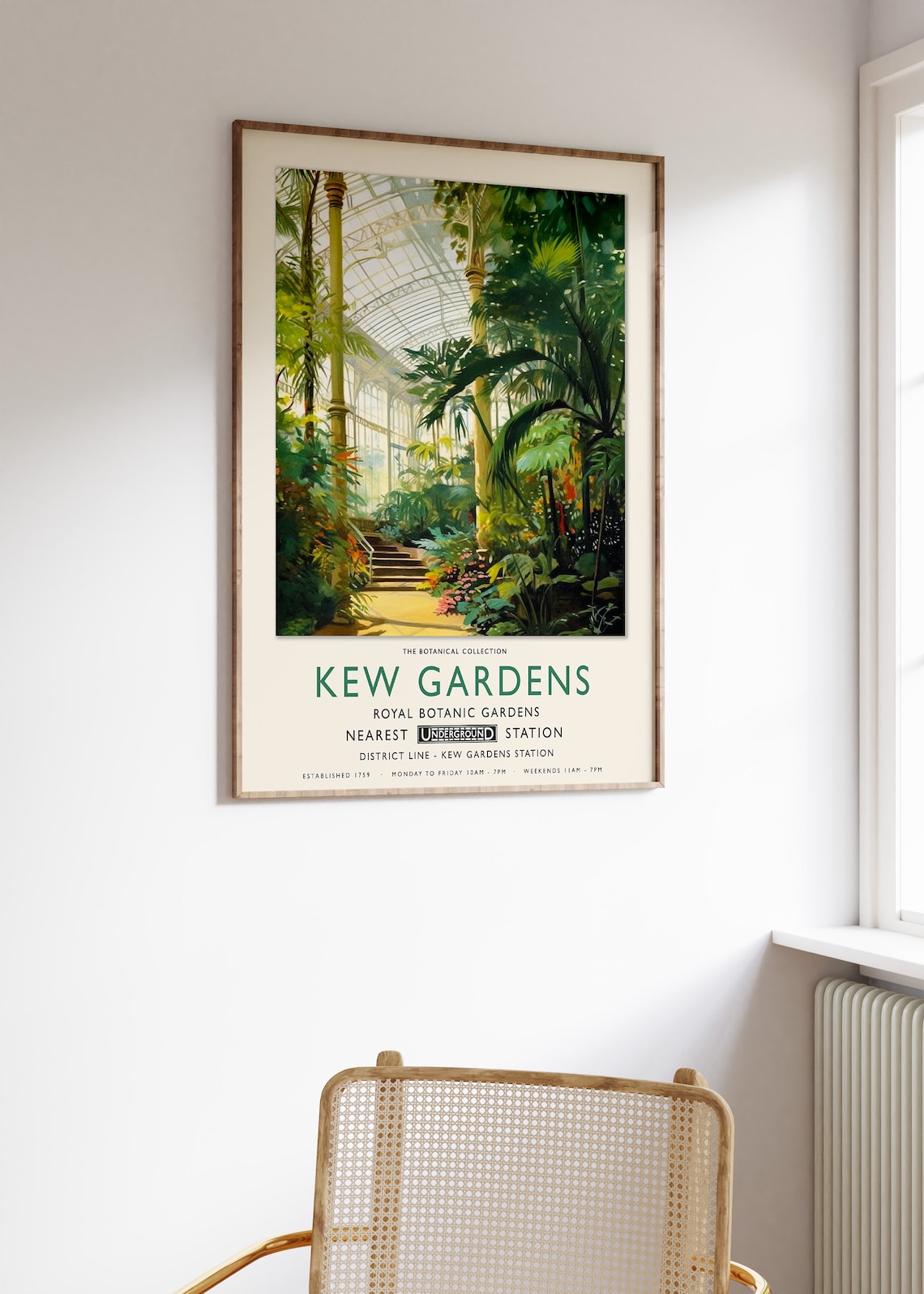 Kew Gardens London Botanical Gardens Poster, Vintage - Image 3