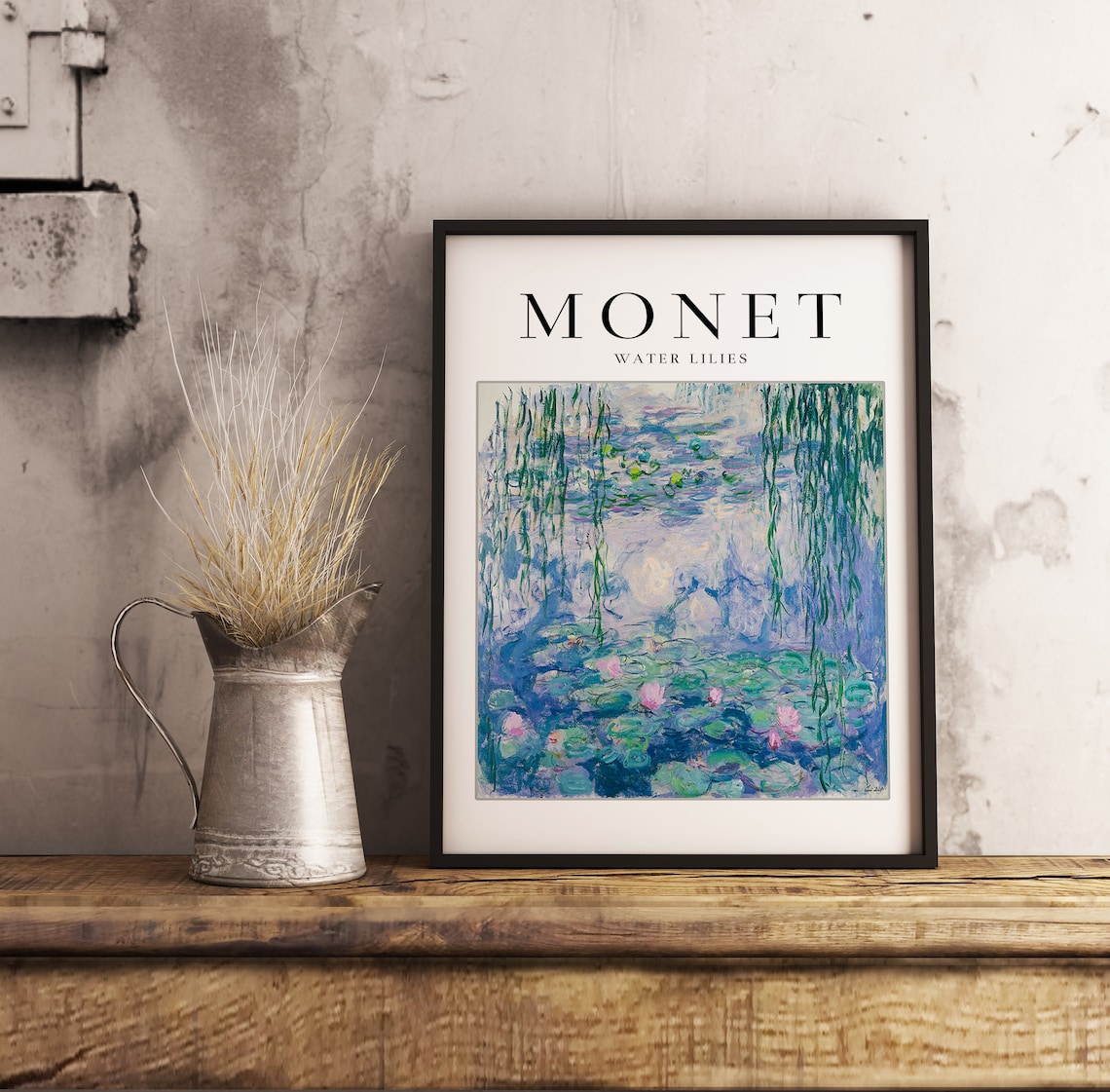 Monet-Inspired Water Lilies Art Print, Floral Wall Art - Image 2