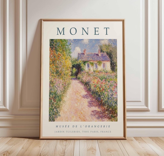 Claude Monet Garden Path Impressionist Museum Exhibition Art Poster