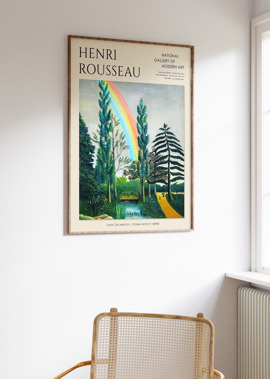 Henri Rousseau Lake Daumesnil Storm Effect 1898 Rainbow Poster - Image 2