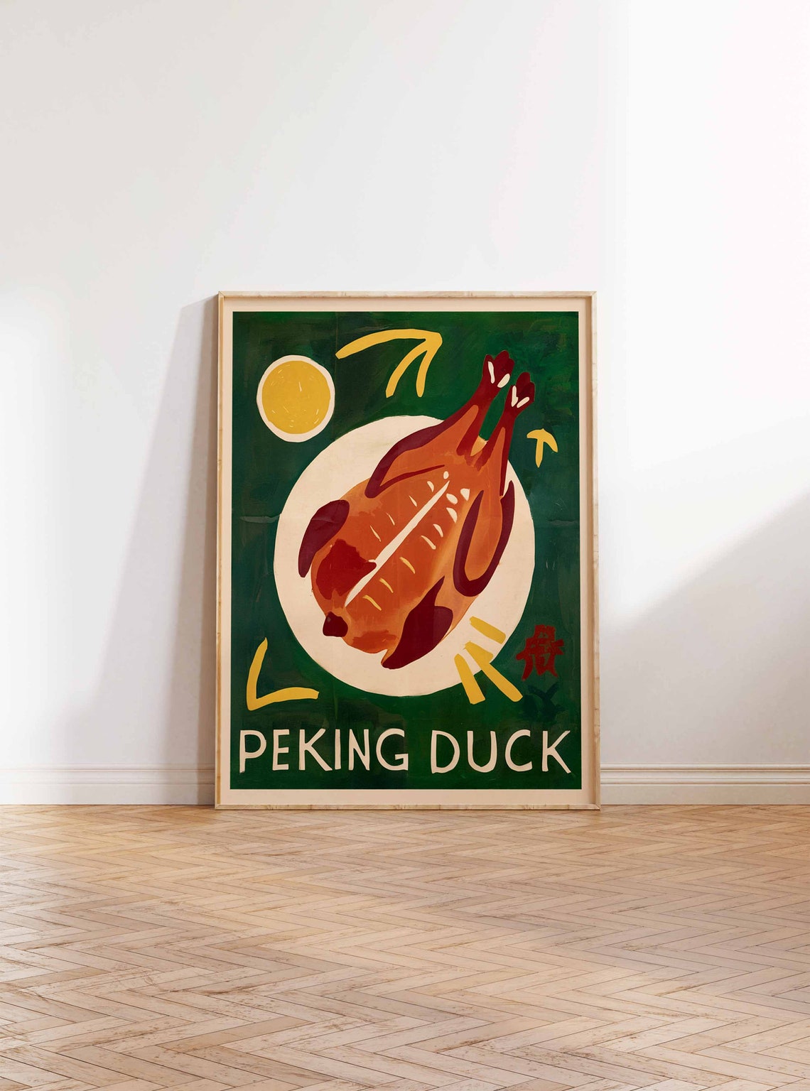 Peking Duck Whole Roasted Bird Plate Vintage Kitchen Art Poster - Image 2
