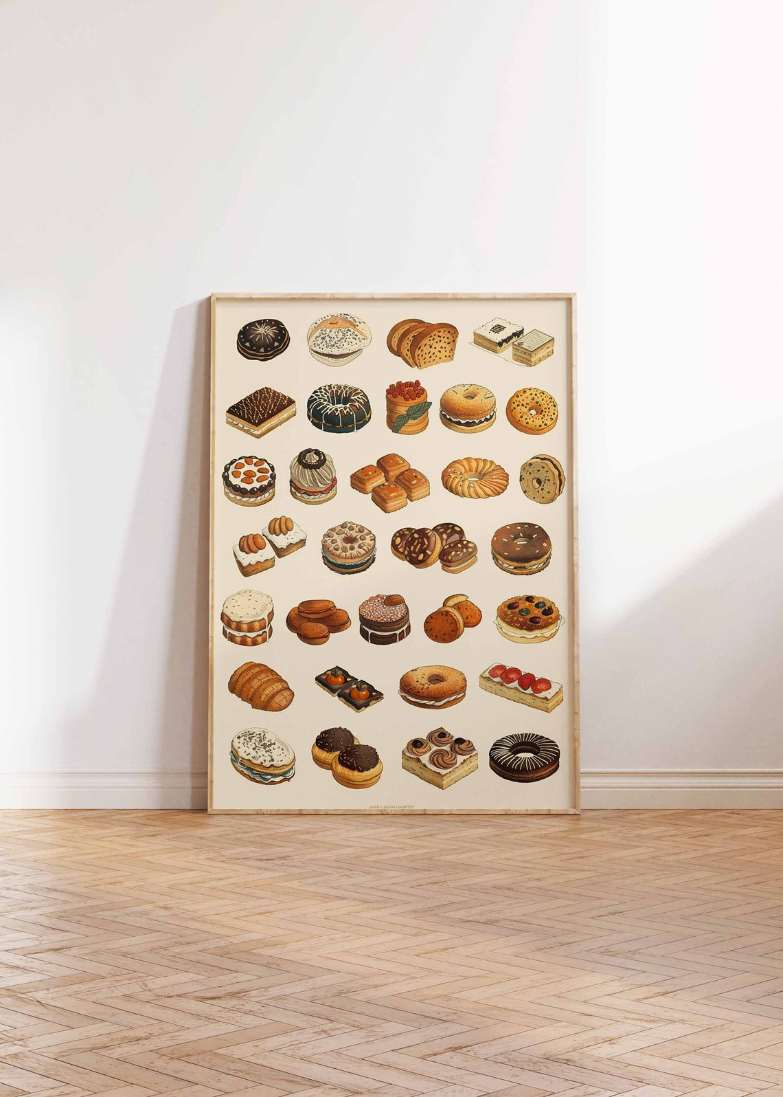 Illustrated Pastry and Biscuit Collection Bakery Poster Dessert Art - Image 2