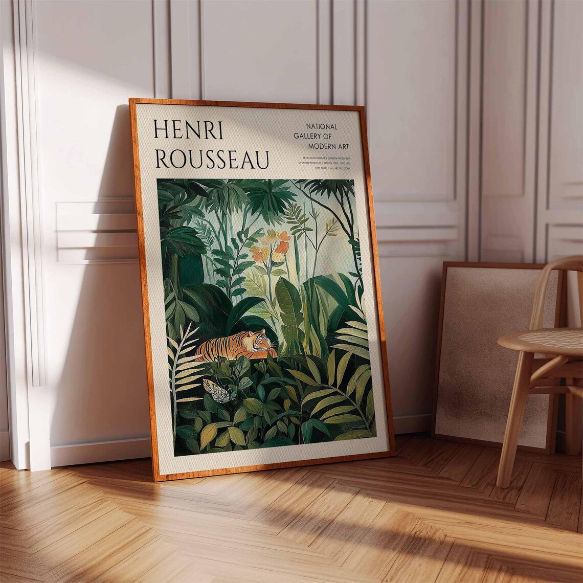 Henri Rousseau Resting Tiger in Dense Jungle National Gallery Poster - Image 2