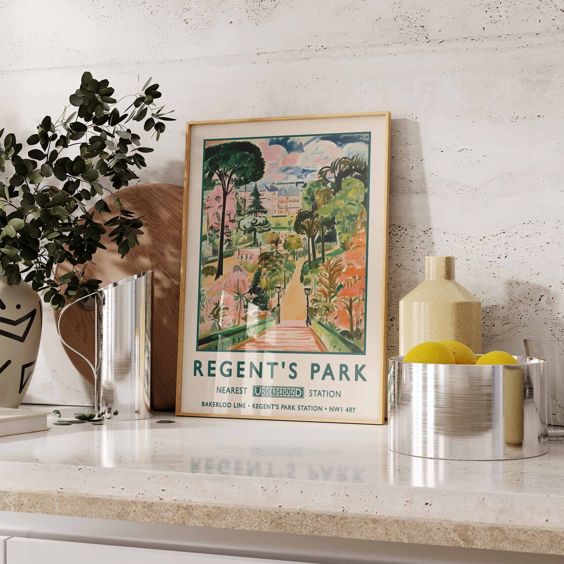 Regent's Park Vintage London Underground Station Travel Poster - Image 2