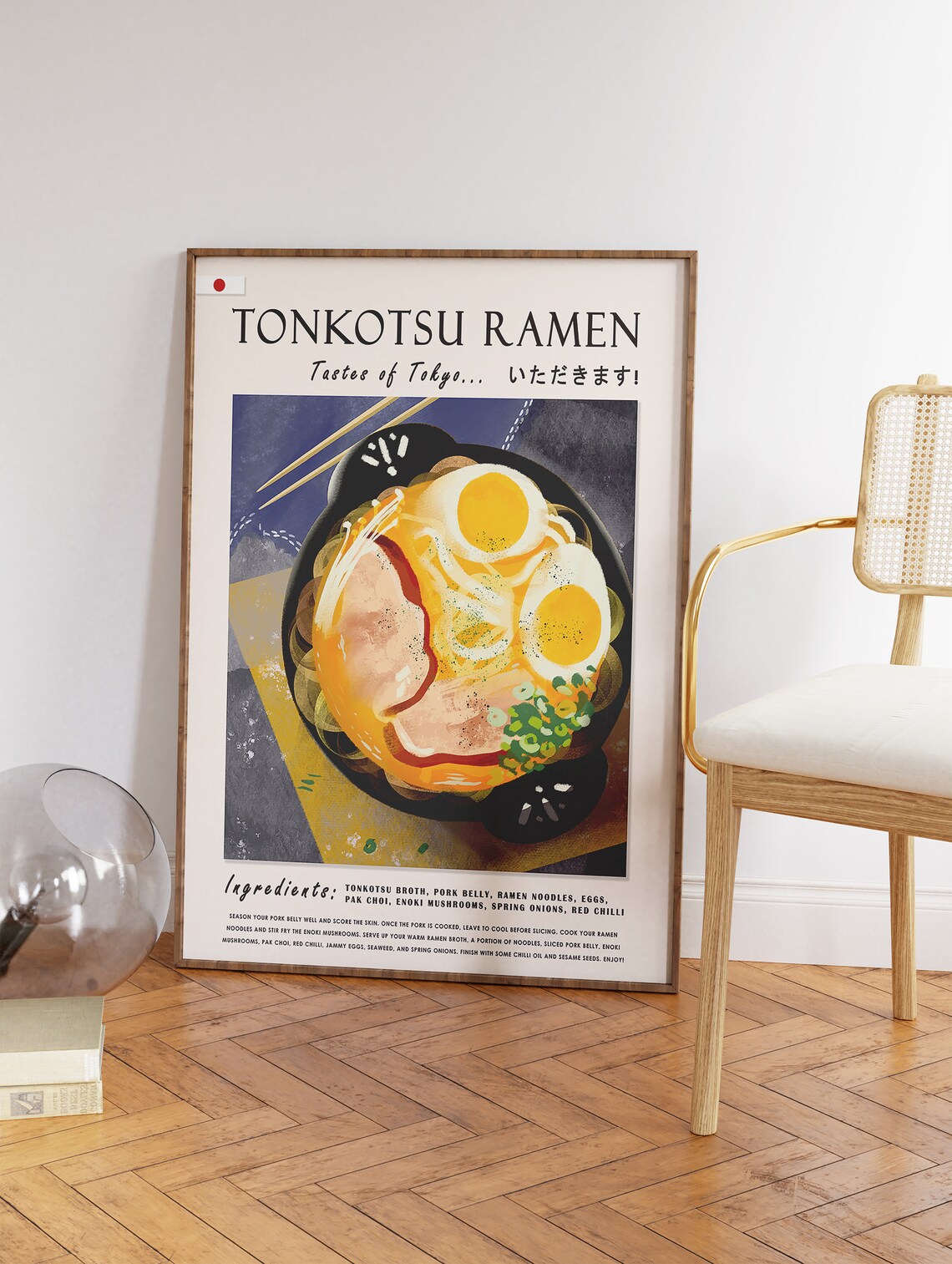 Japanese Ramen Noodles Art Print, Kitchen Decor - Image 3