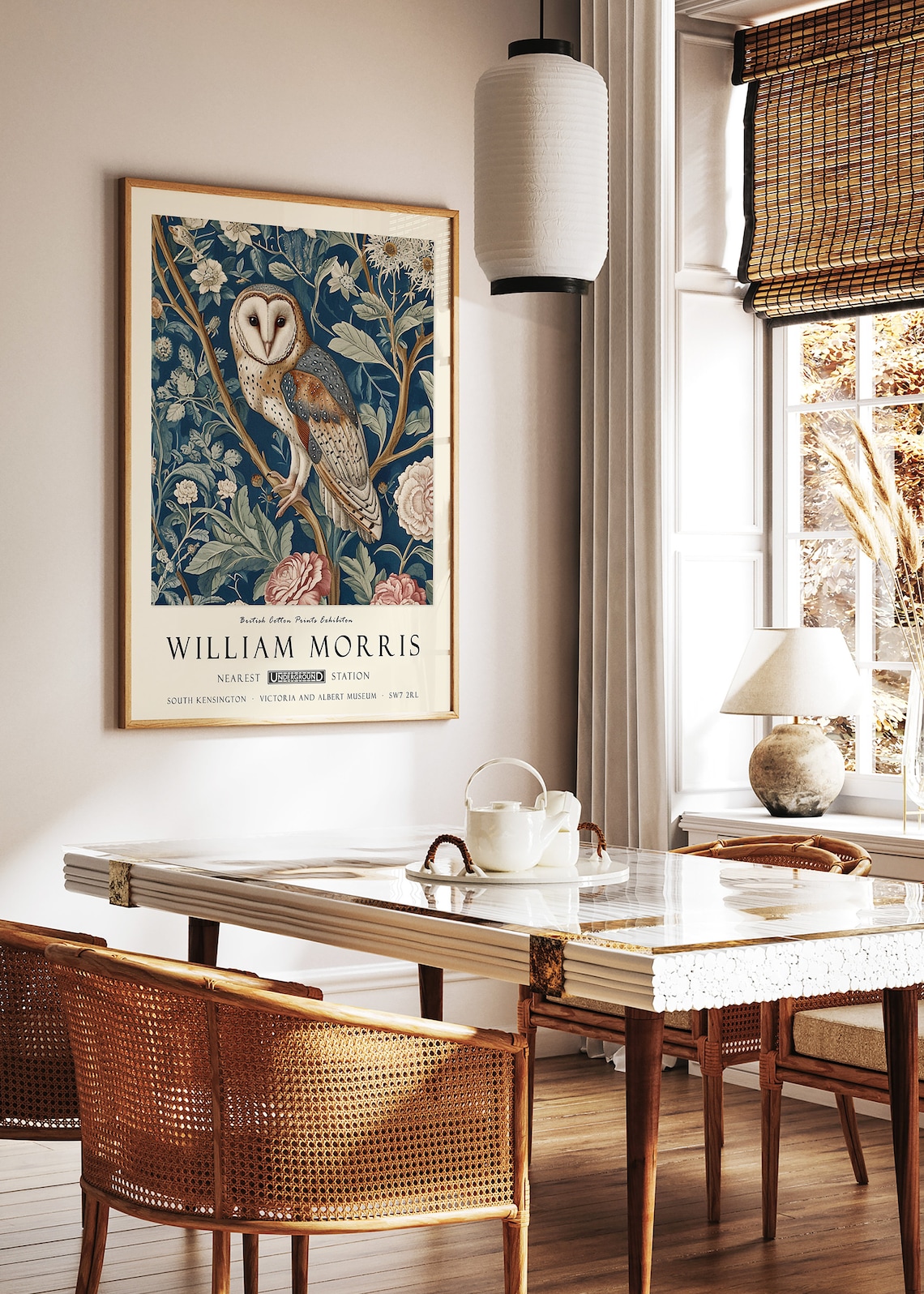 William Morris Owl Poster, Vintage Exhibition Art Print - Image 2