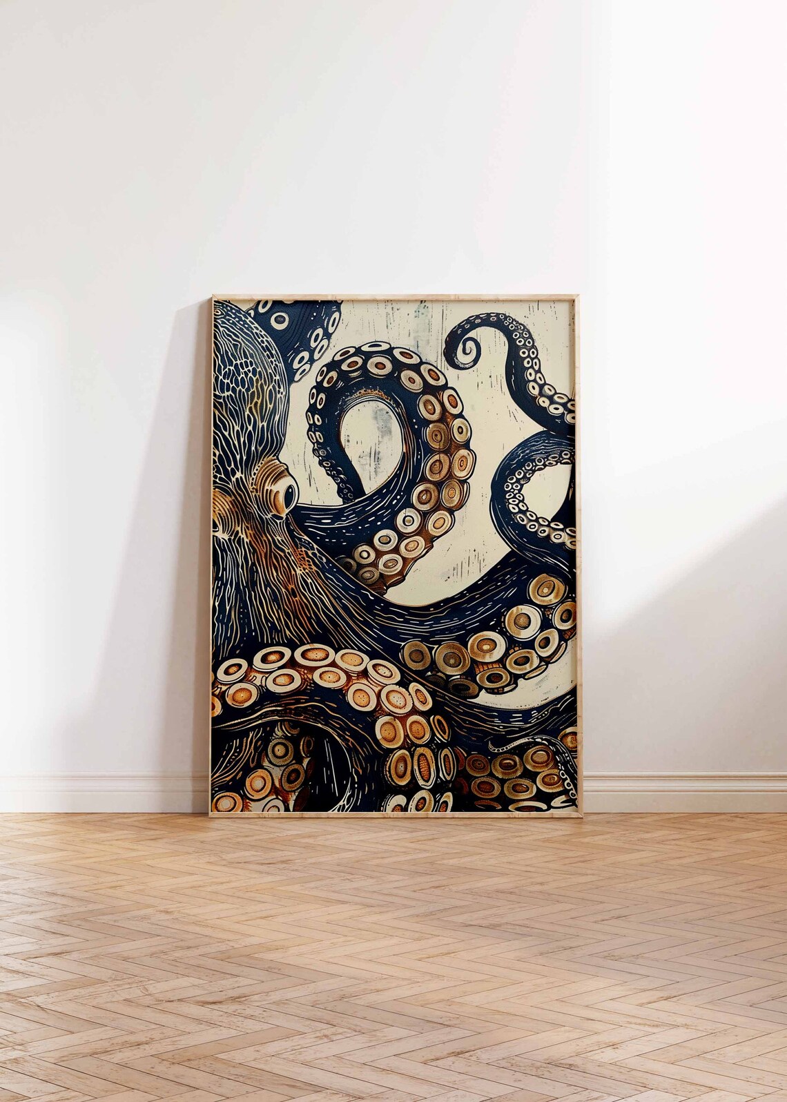 Vintage Octopus Art Print, Sea Life Decor - Image 2