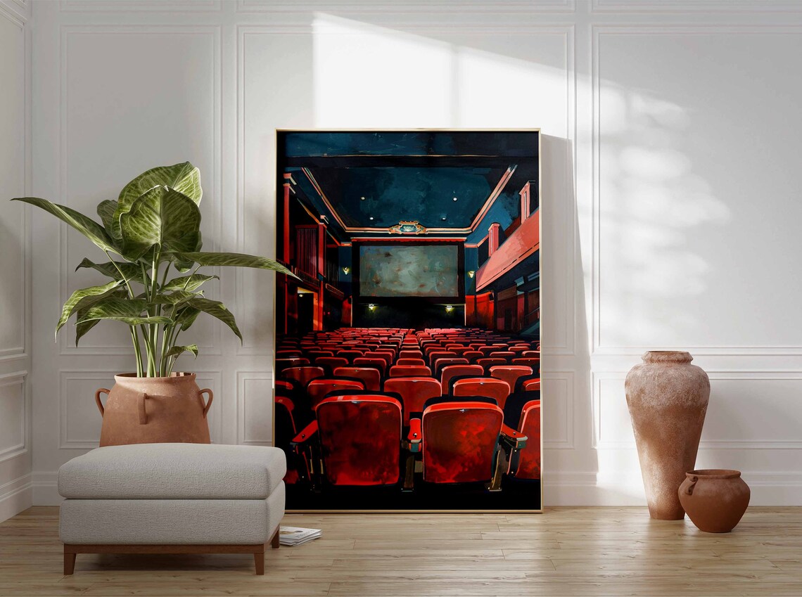 Vintage Movie Theatre Poster, Retro Cinema Wall Art - Image 3