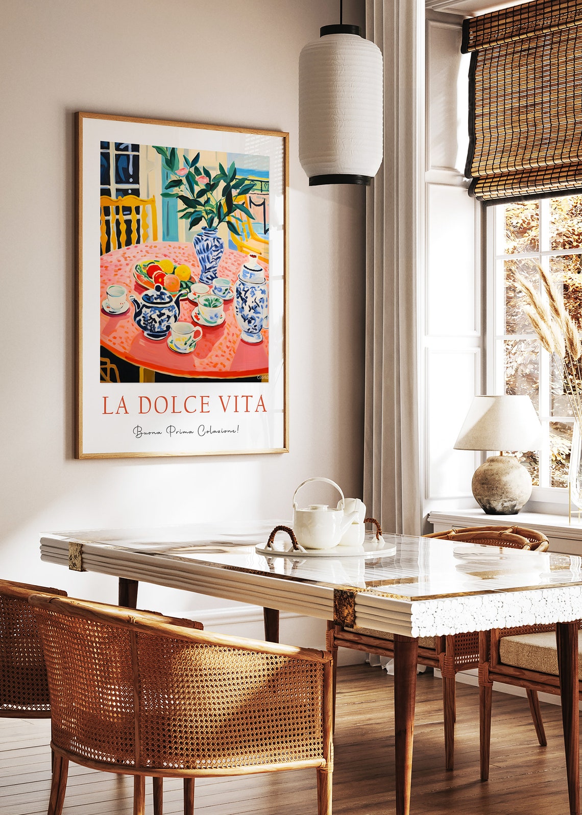 La Dolce Vita Italian Coffee Table Breakfast Kitchen Food Art Poster - Image 2