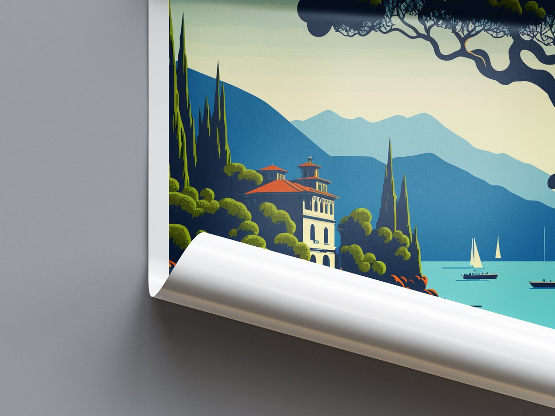 Lake Maggiore Travel Poster, Italian Lakes - Image 2