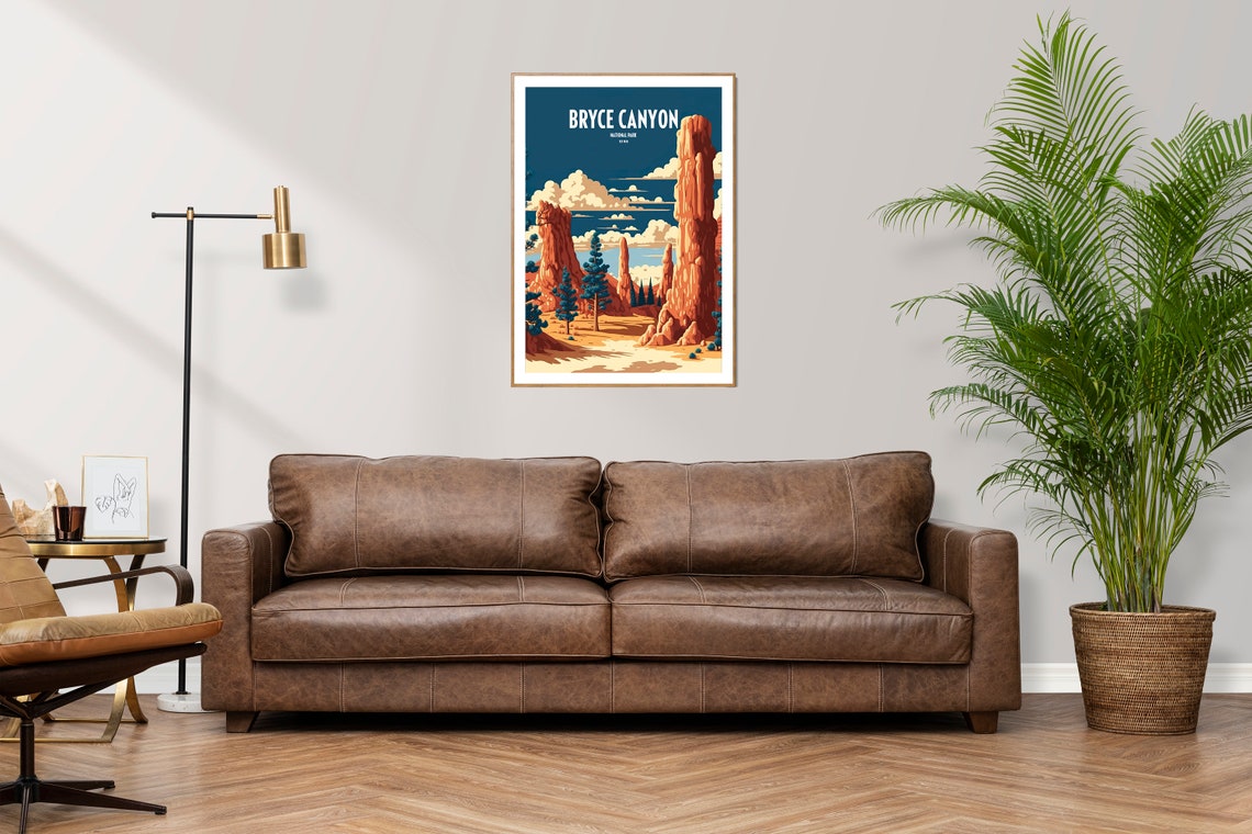 Bryce Canyon National Park Hoodoos Poster Desert Sunset Vintage Art - Image 2