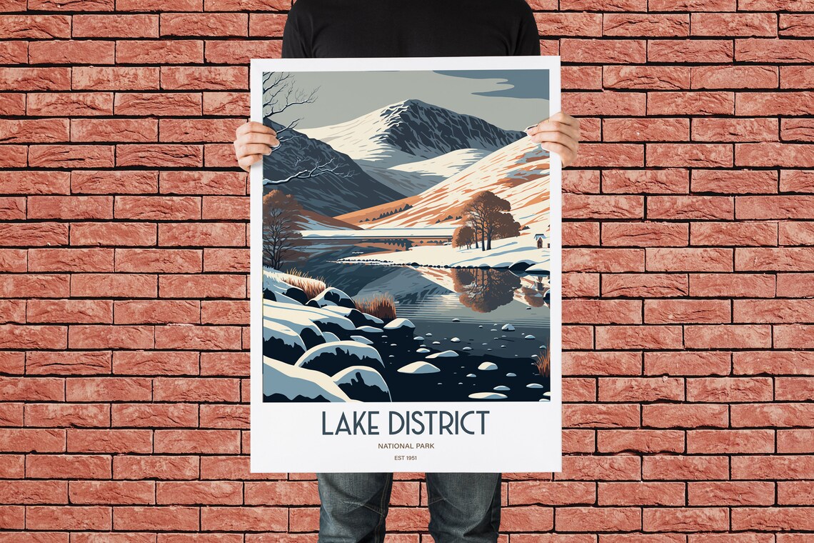 Lake District National Park UK Travel Poster - Image 3