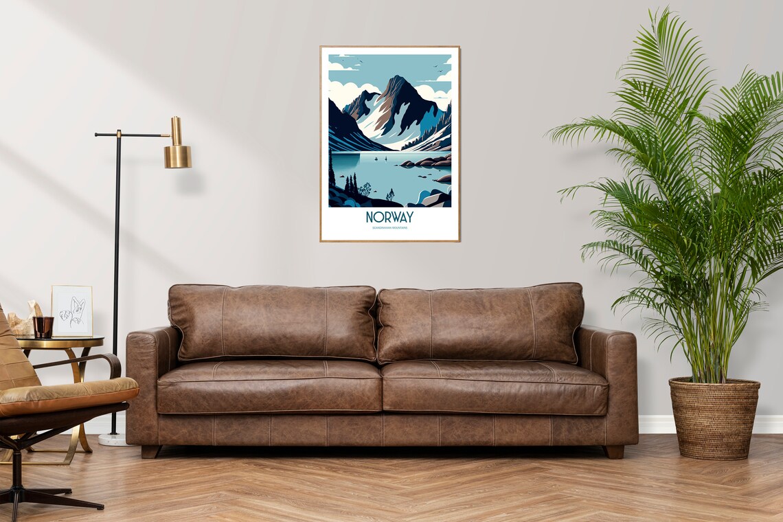 Norway Travel Print Norway Poster Norway Print Norway Norway Wall Art Norway Travel Poster Norway Art Print Norway Travel Art - Image 3