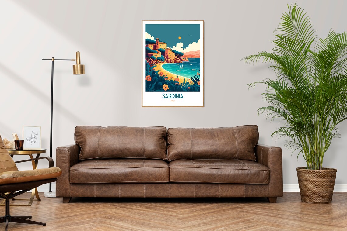 Sardinia Italy Travel Poster, Italian Island Print - Image 3