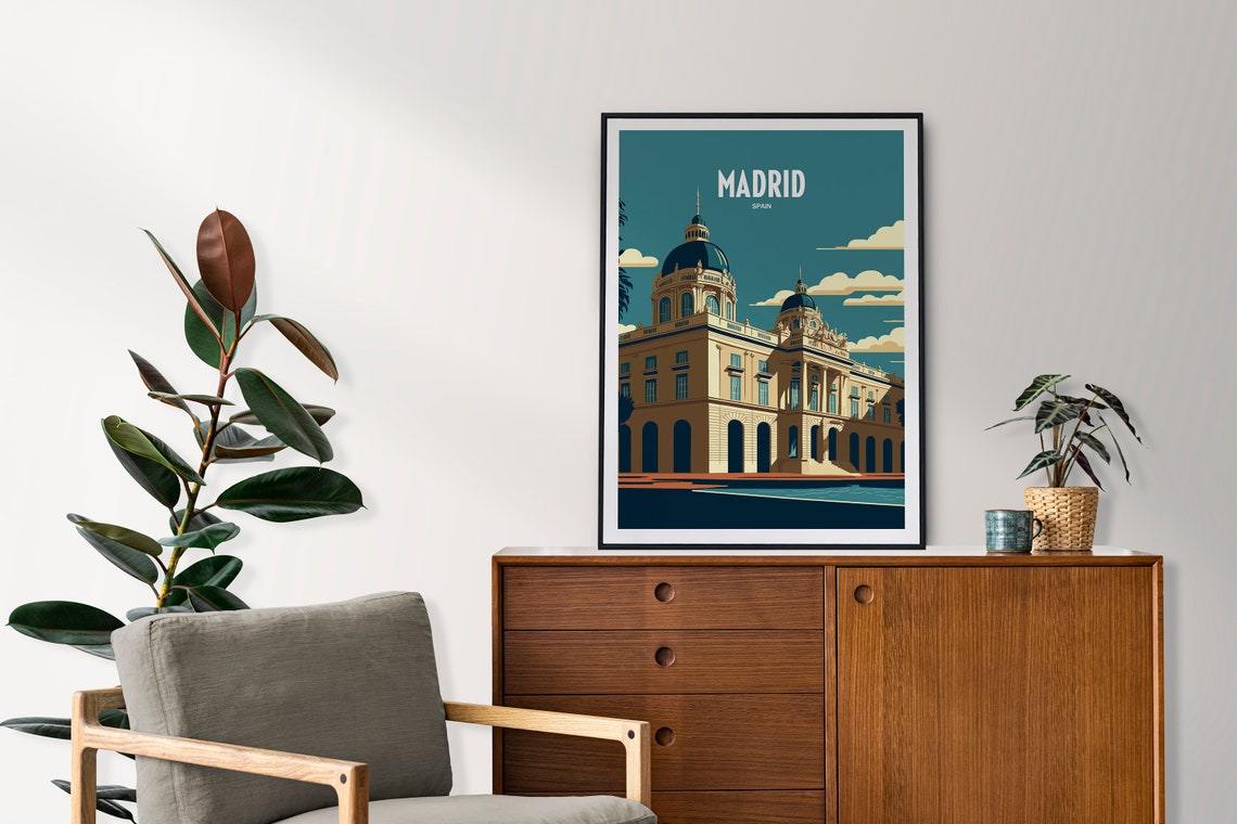 Madrid Spain Travel Print Madrid Spain City Travel Art Madrid Spanish City Travel Print Capital City Spain Print Madrid City Poster - Image 2