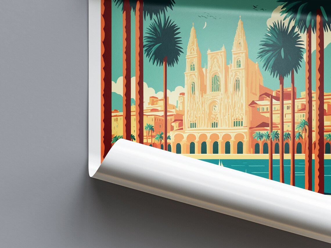 Palma De Mallorca Travel Poster, Spain Travel Print - Image 2