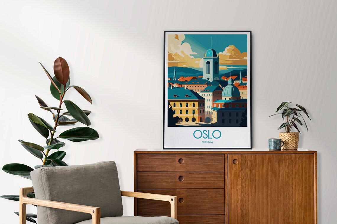 Oslo Travel Poster, Norway Scenic Landscape - Image 4