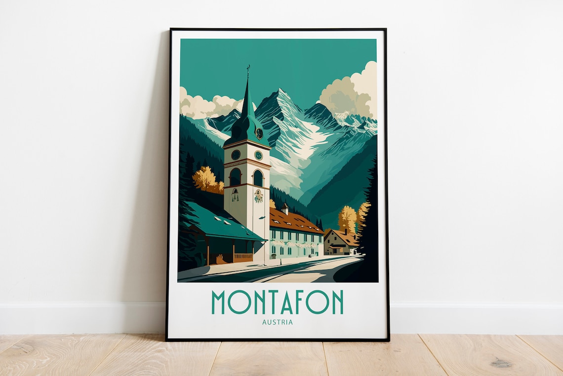 Montafon Austria Travel Poster, Europe Wall Art