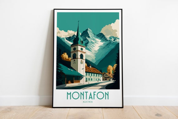 Montafon Austria Travel Poster, Europe Wall Art