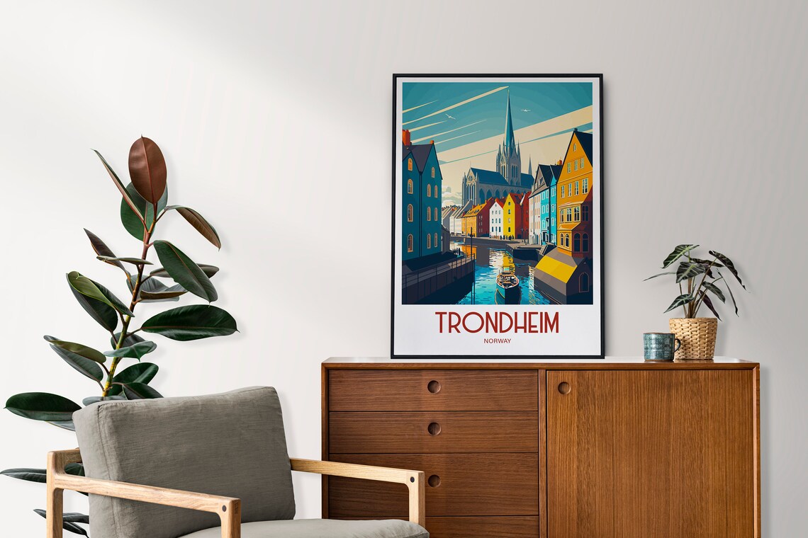 Trondheim Travel Poster, Norway Scenic Print - Image 4
