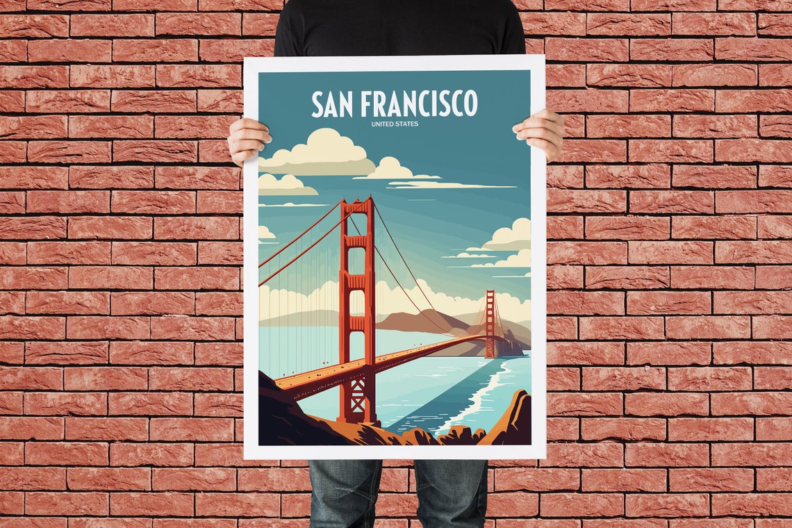 Golden Gate Bridge Usa Travel Poster - Image 5