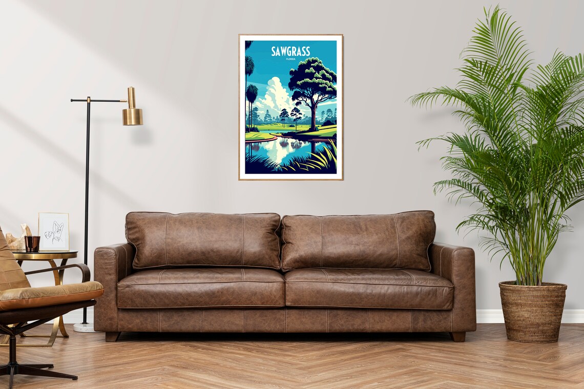 TPC Sawgrass Golf Course Art Print, Golf Decor - Image 4
