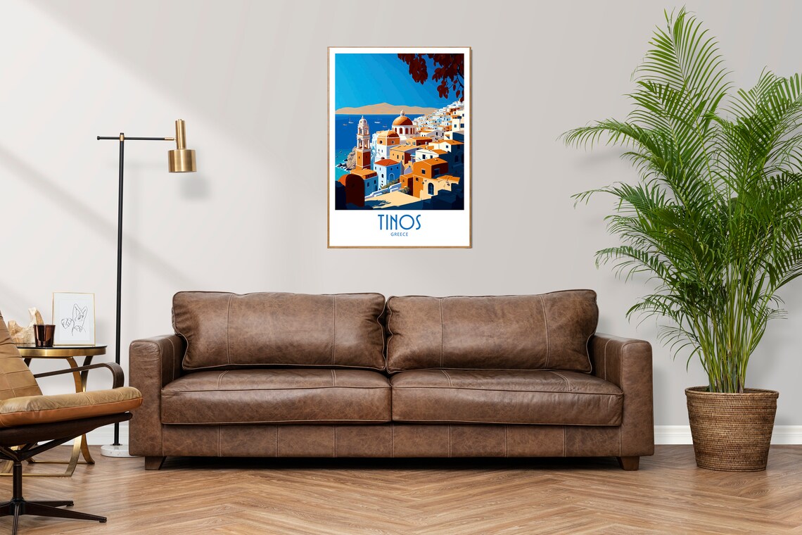 Tinos Town Travel Poster, Greece Wall Decor - Image 3