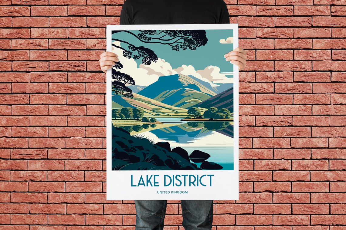 Lake District Gift Cumbria Art Print - Image 3