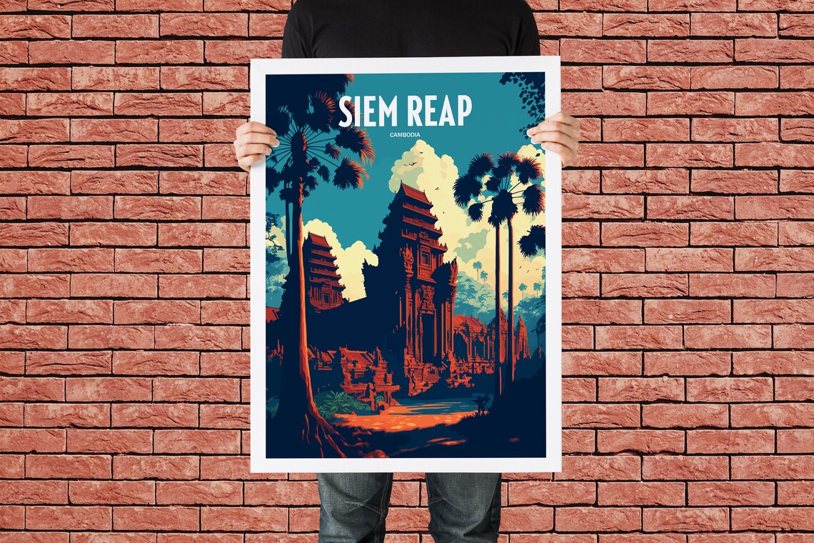 Siem Reap Cambodia Angkor Wat Travel Poster - Image 3
