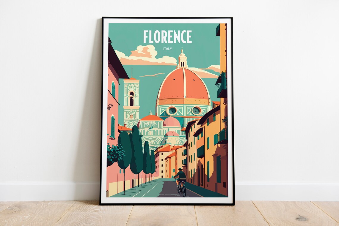 Florence Italy Travel Poster, Travel Poster