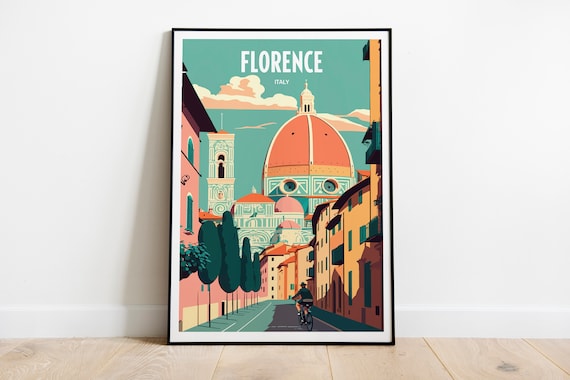 Florence Italy Travel Poster, Travel Poster