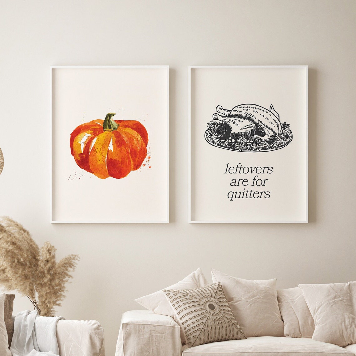 Thanksgiving 8 Rustic Fall Gallery Bundle Turkey Pumpkin Decor Poster - Image 2
