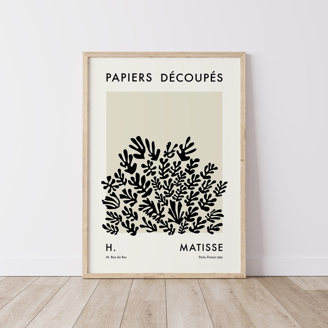 Matisse Exhibition Print Art Paper Cut Outs Art Print Neutral Wall Art Black And White Abstract Art - Image 4