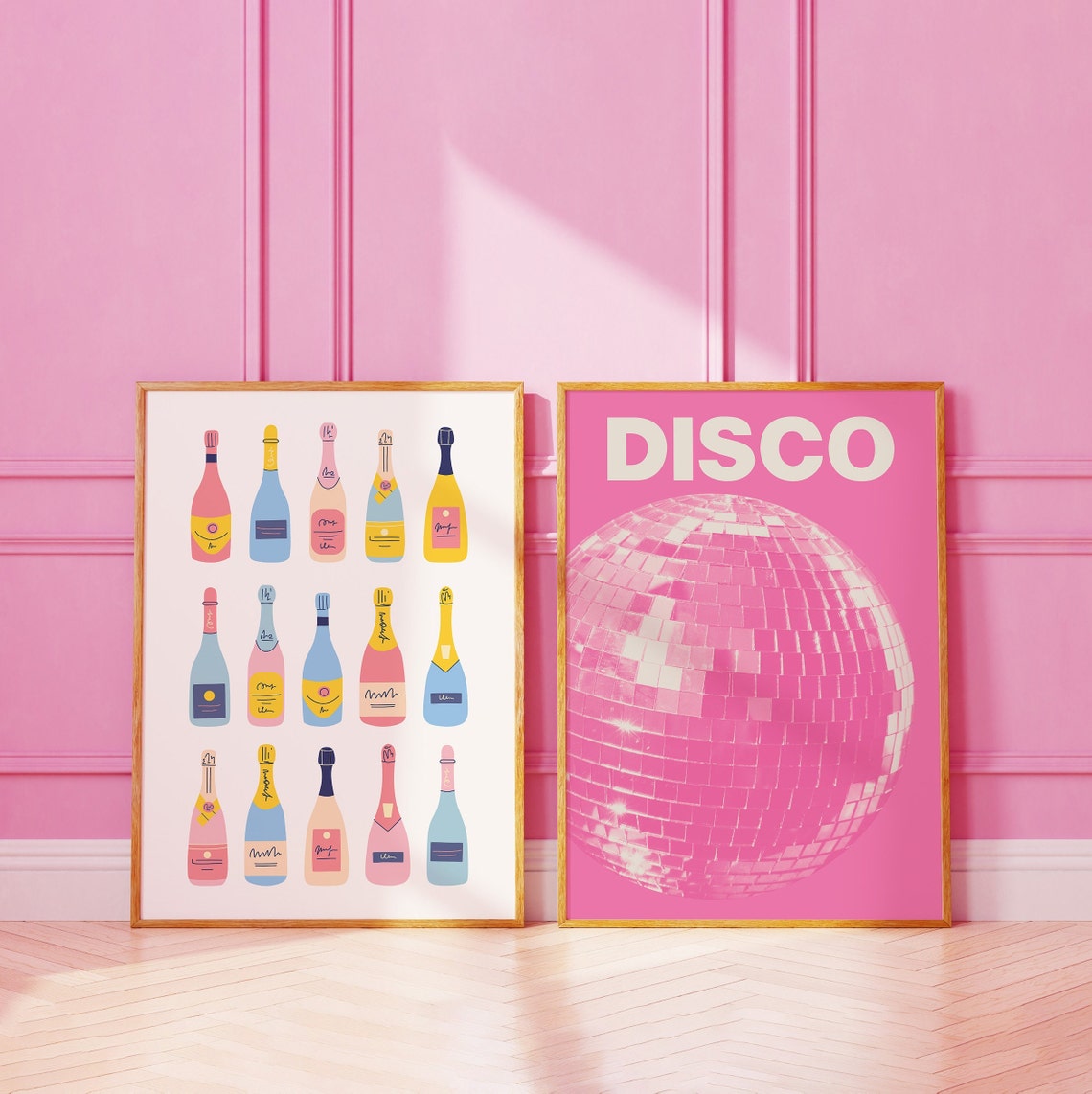 Bar Cart 8 Pink Cocktail Decor Gallery Bundle Espresso Martini Poster - Image 2