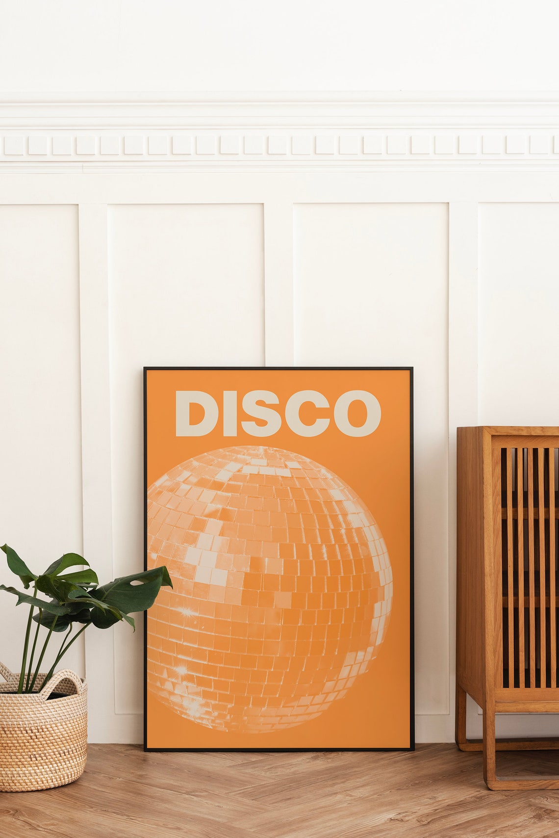Orange Disco Print Art Orange Disco Ball Exhibition Print Mirrorball Art Print Cute Trendy Wall Art - Image 5