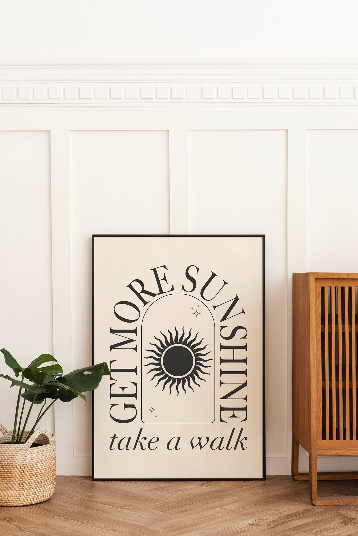 Get More Sunshine Take A Walk Boho Sun Motivational Quote Poster - Image 5
