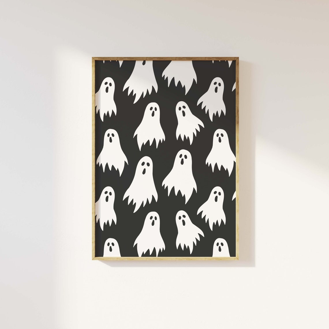 Ghosts Print Art Cute Halloween Wall Decor Trendy Halloween Wall Art Spooky Season Poster - Image 3