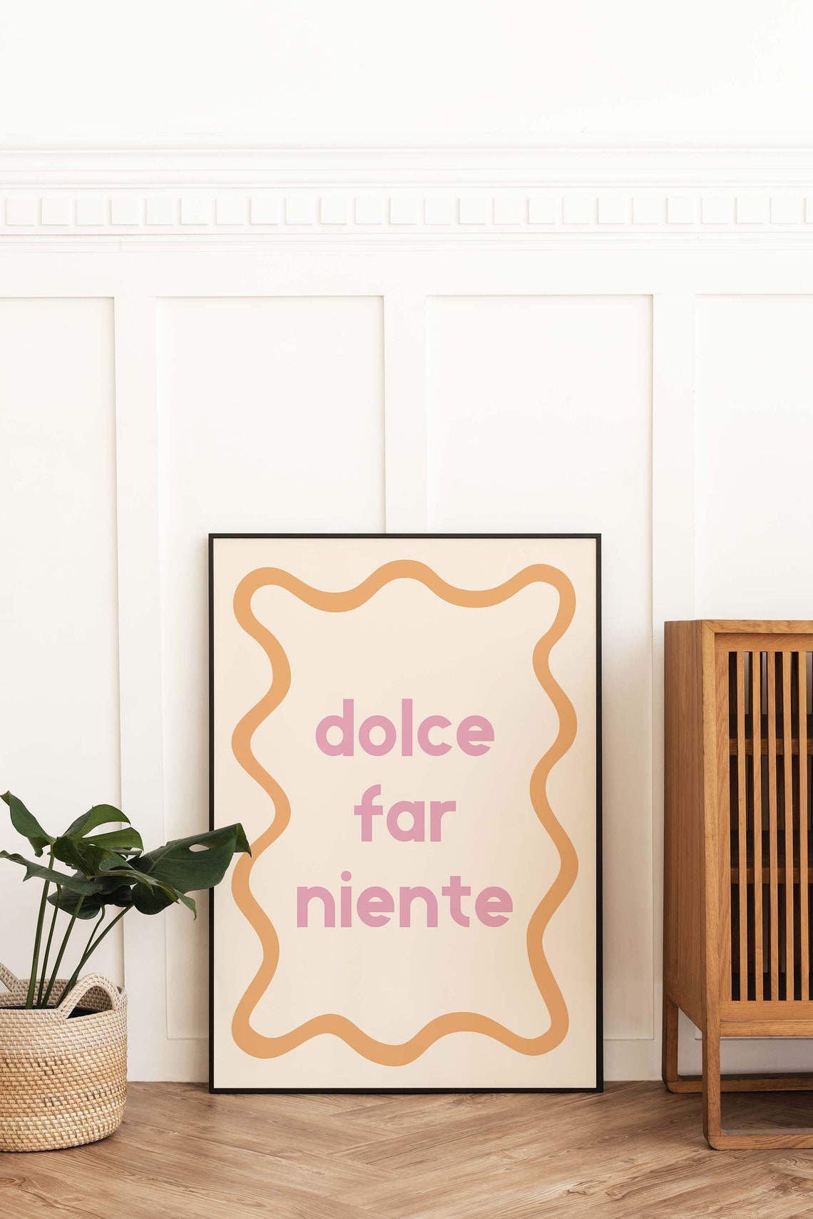 Dolce Far Niente Print Art Cute Italian Wall Art Green Trendy Art Print Retro Text Print - Image 4