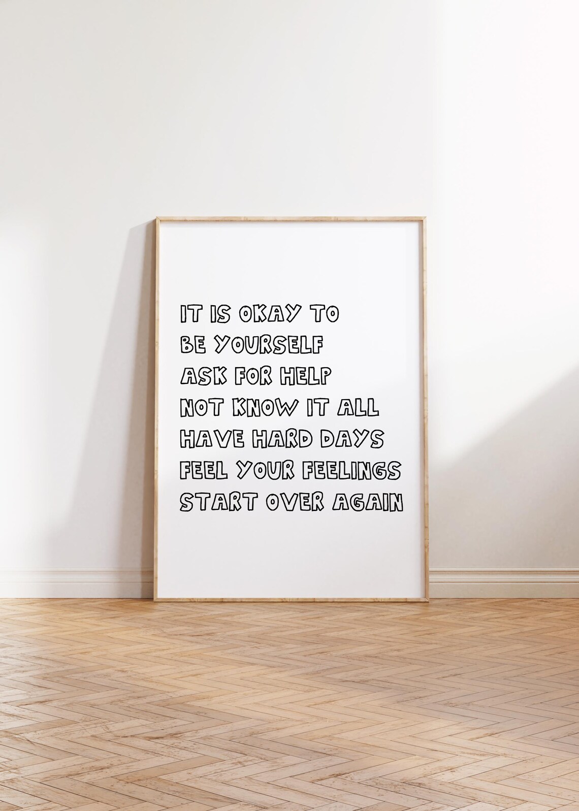 It Is Okay To Be Yourself Kids Positive Affirmation Classroom Poster