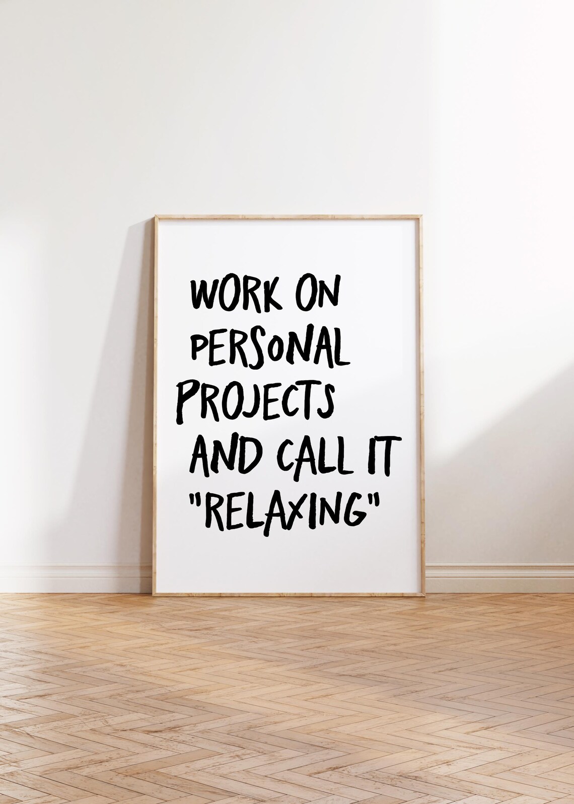Relaxing Personal Projects Minimalist Art Print