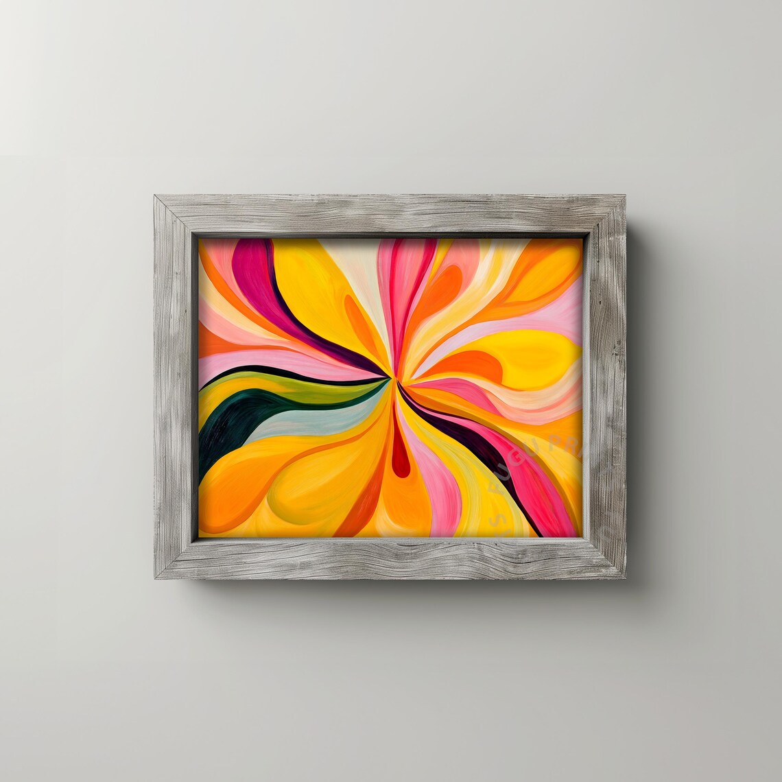 Abstract Flower Art Print, Modern Home Decor - Image 2