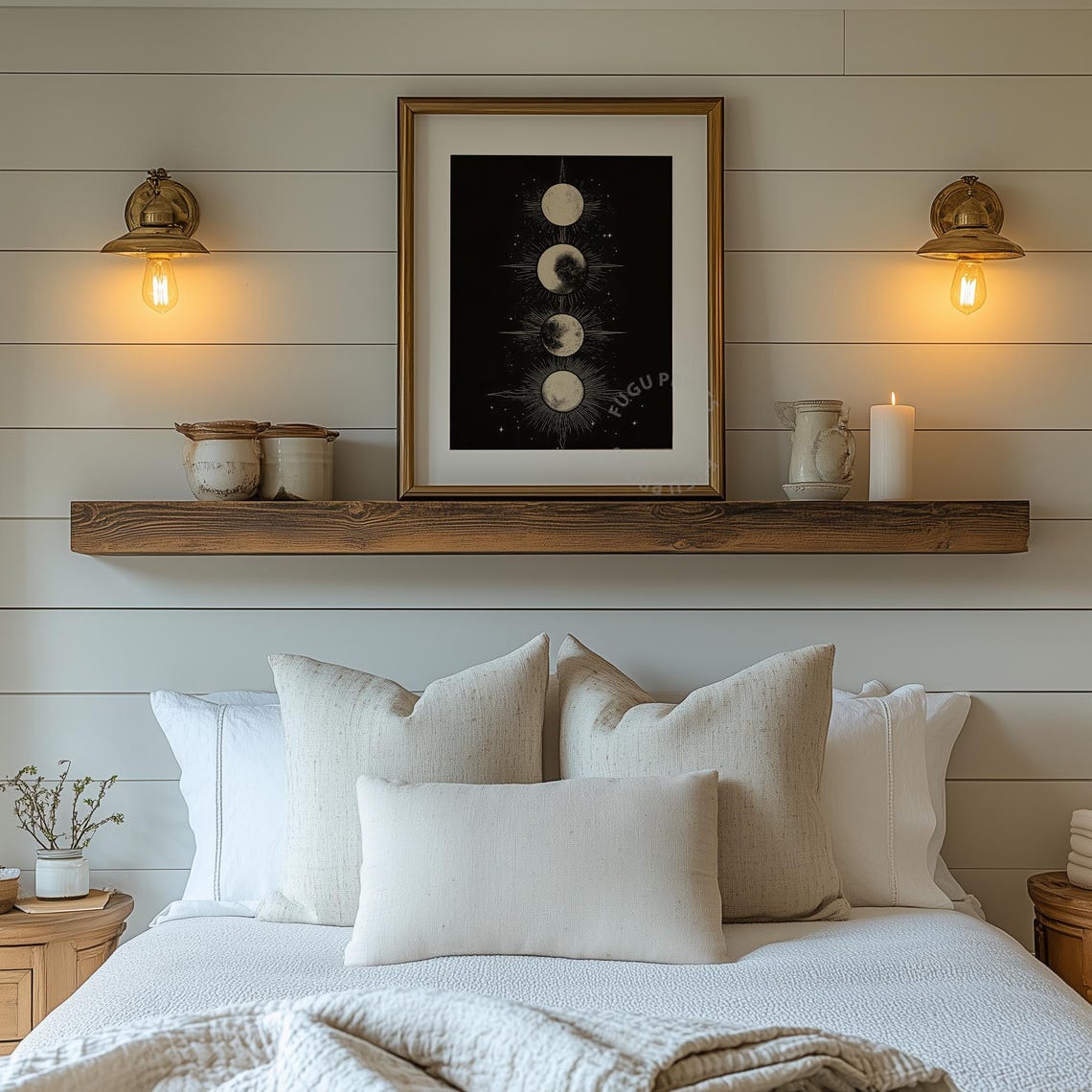 Moon Phases Boho Lunar Art Print - Image 2