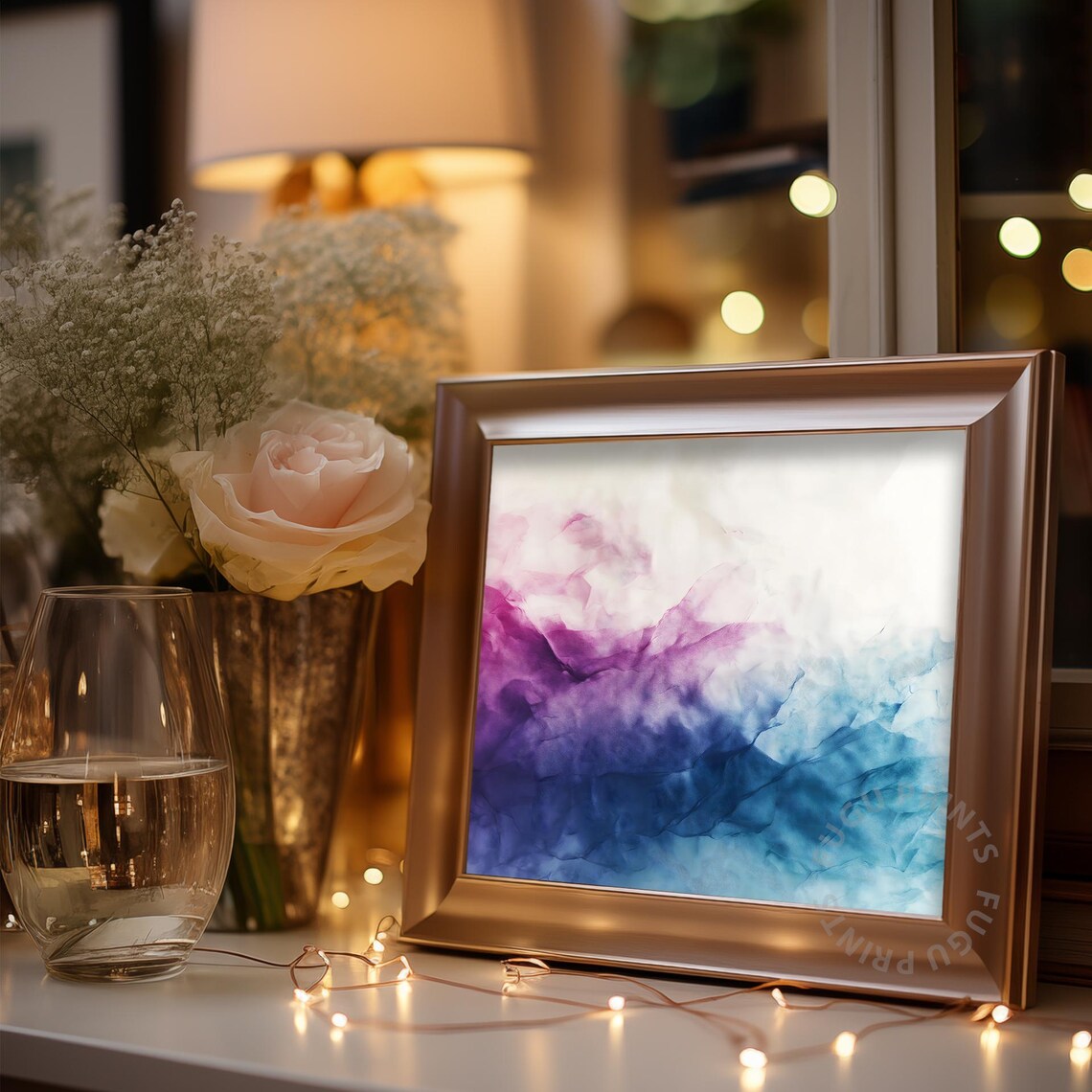 Abstract Print, Modern Watercolor Effect - Image 3
